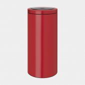 Touch Bin, 30 litres, couvercle plat, seau intérieur plastique - Passion Red